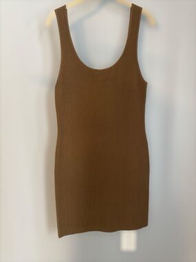 Banana Republic Brown Ribbed Knit Tank Dress